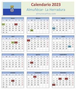 Calendario de festivos locales de Almuñécar para el año 2023