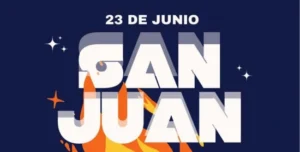 Cartel sobre la celebración de la Noche de San Juan en Almuñécar el 23 de junio.