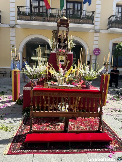 Altar de la Plaza de la Constitución para el Corpus Christi Almuñécar