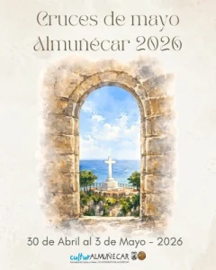 Cartel oficial de las Cruces de Mayo 2026 en Almuñécar, del 30 de abril al 3 de mayo
